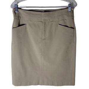 Banana Republic khaki pencil skirt women's size 8 stretch career office  pockets